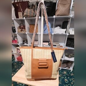 NWT  French Connection straw tote